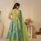 Kesar Fab Green Banarasi Silk Embroidered Lehenga | Swadesiicart