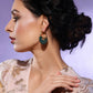 Green Mother of Pearls Stone Earrings- Ruby Raang | Swadesiicart
