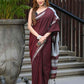 Beatitude Maroon Cotton Handloom Saree