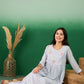 Blue Embroidered Muslin Kurta and Trouser - Berlin