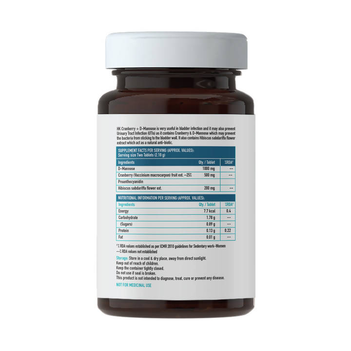 HK Vitals Cranberry + D-Mannose Tablets | Swadesiicart