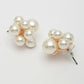 NVR Women's Rose Gold Pearl Rose Gold-Polished Circular Studs Earring | Swadesiicart