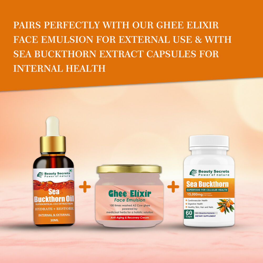 Beauty Secrets Organic Sea Buckthorn Berry Oil | Swadesiicart