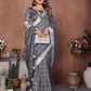 Aastha Fashion Grey Linen Weaving Saree