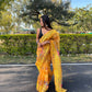 Vamsee Yellow Organza Saree - Swadesiicart