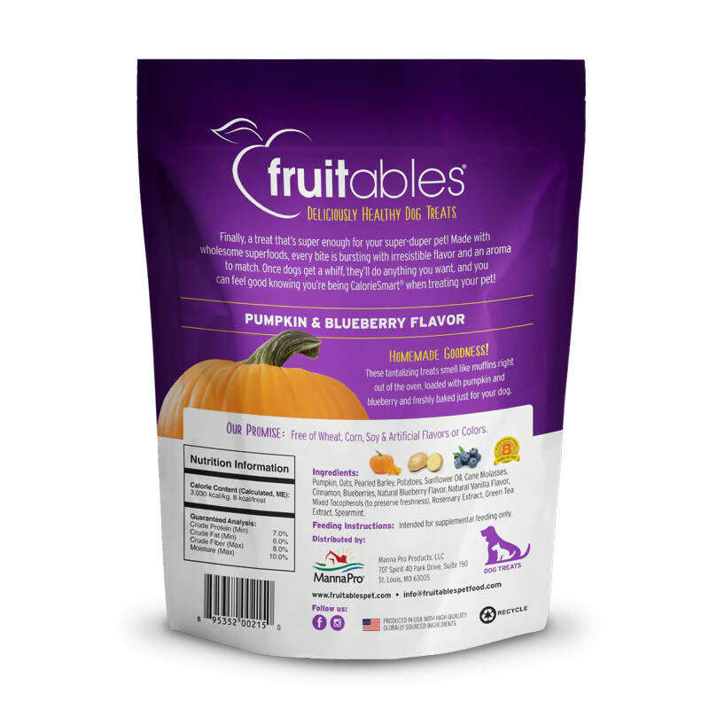 Fruitables Pumpkin And Blueberry Dog Treat - Swadesiicart