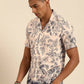 Off White Relaxed Floral Opaque Printed Casual Resort Shirt - Mahotsav | Swadesiicart