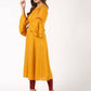 Aniyah Latest Rayon Bell Sleeves Solid Anarkali Kurta In Mustard (AN-152K)