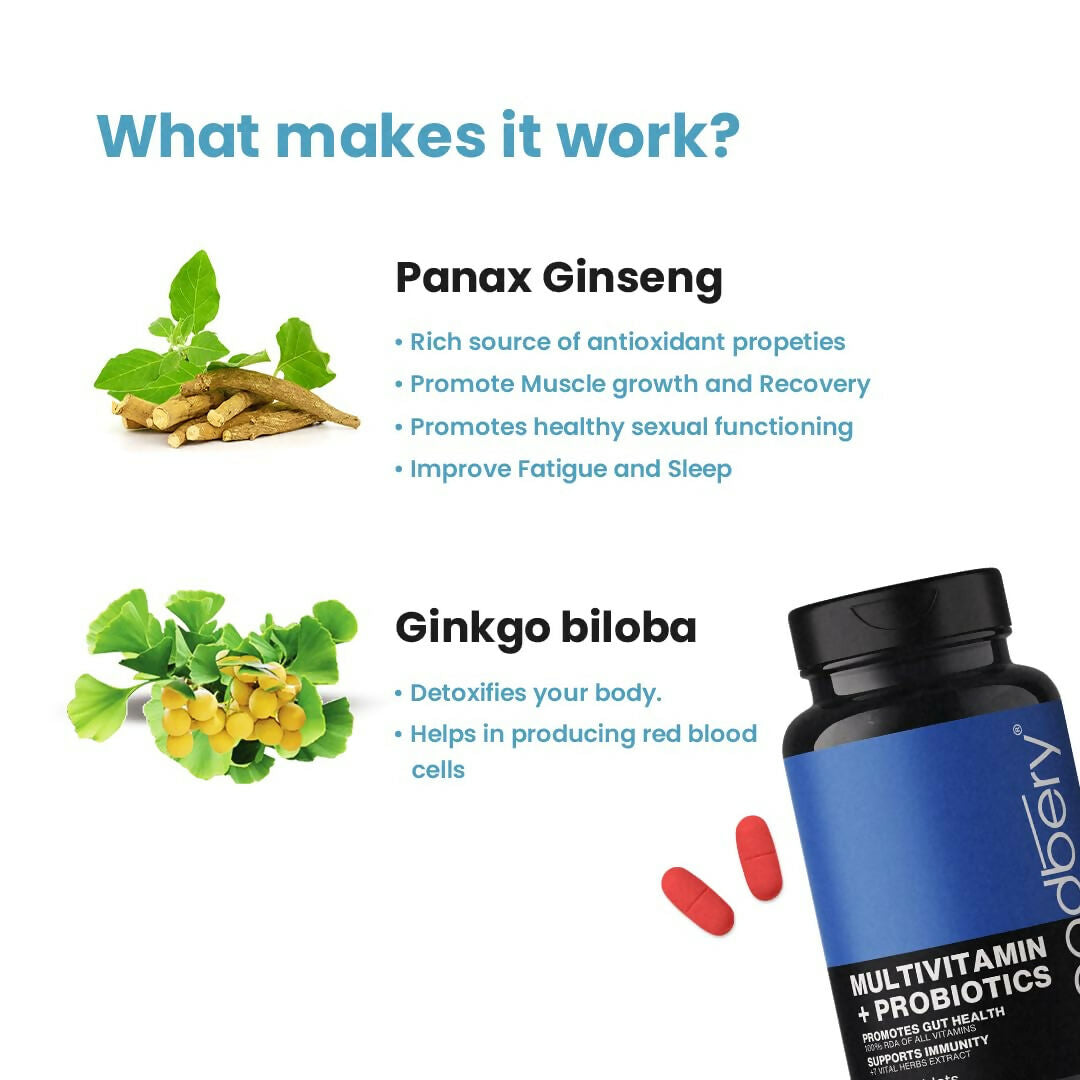 Meadbery Multivitamin With Probiotics Tablets - Swadesiicart