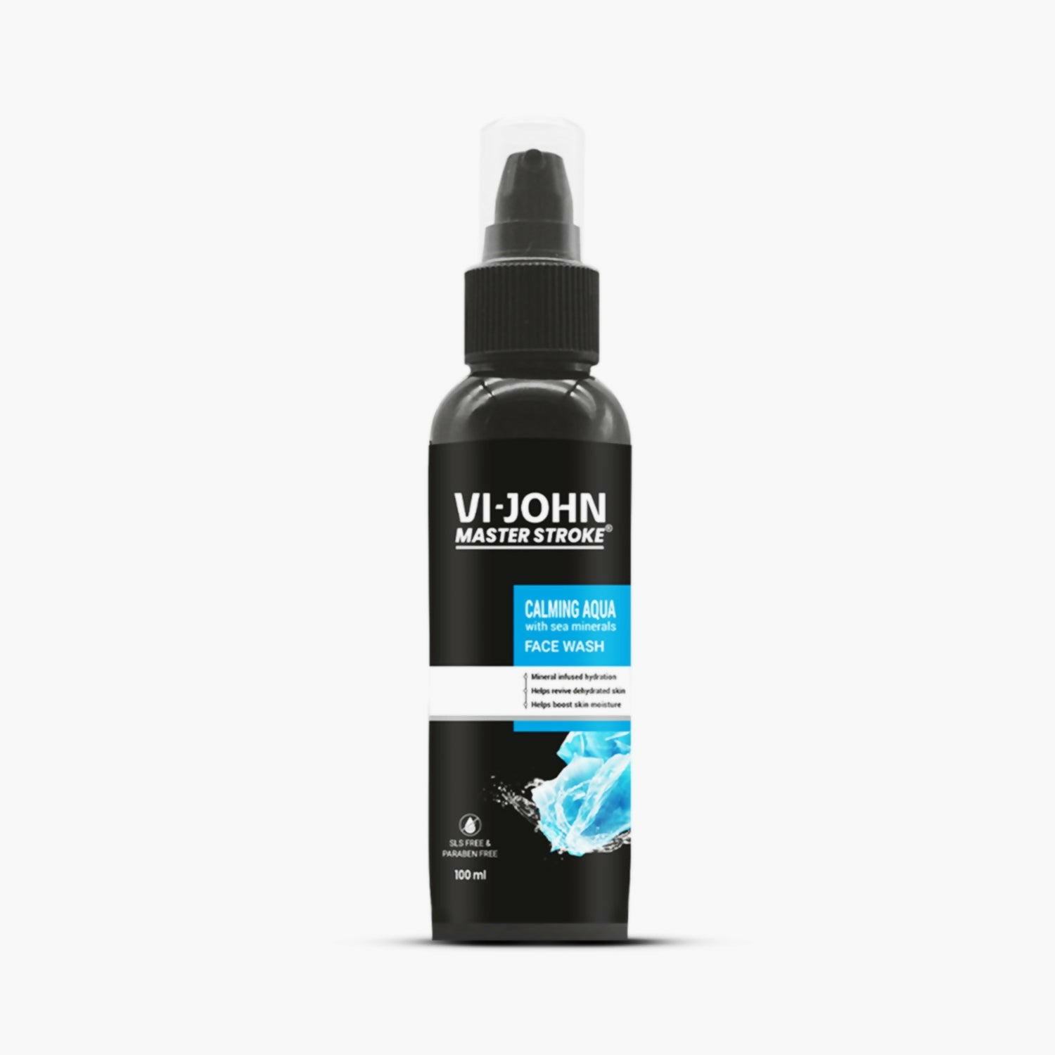 VI-JOHN Master Stroke Calming Aqua Face Wash Deep Hydration And Clearer Skin For All Skin Type | Swadesiicart