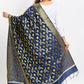 Mominos Fashion Moeza Women's Banarsi Silk Floral Woven Design Navy Blue Dupatta - Swadesiicart