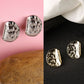 NVR Women's Set of 2 Gold & Silver Brass-Plated Artificial Stones Studded Studs Earring - NR Retail-NVR