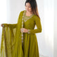 Joban Fashion Mehndi Kurta Set Georgette Sequence Embroidery Work - Swadesiicart