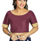 Aastha Fashion Women's Wine Art Silk Designer Traditional Readymade Blouse