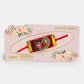 NVR Men Red Stone-Studded Rakhi With Roli Chawal | Swadesiicart