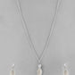 VOJ Silver Plated White Stone With AD Stone Studded Chain Set - Swadesiicart