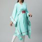 Ahalyaa Womens Blue Rayon Printed Kaftan | Swadesiicart