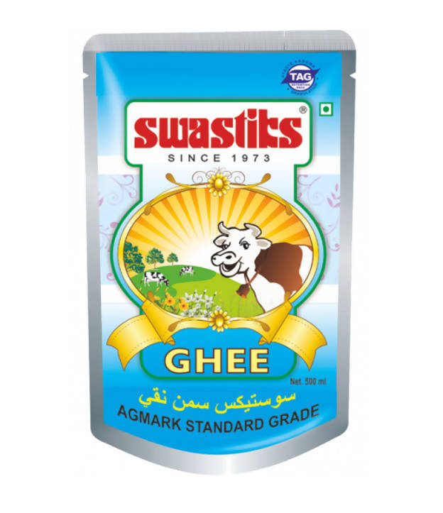 Swastiks Ghee (Clarified Butter) | Vedic Bilona Method | Churned From Curd | 100% Pure Ghee - Swadesiicart