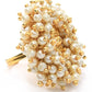 Mominos Fashion Gold-Polished with Pearls Ring | Swadesiicart