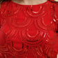 Amodini Designer Studio Red Cutdana Sequined Sleeveless Padded Blouse