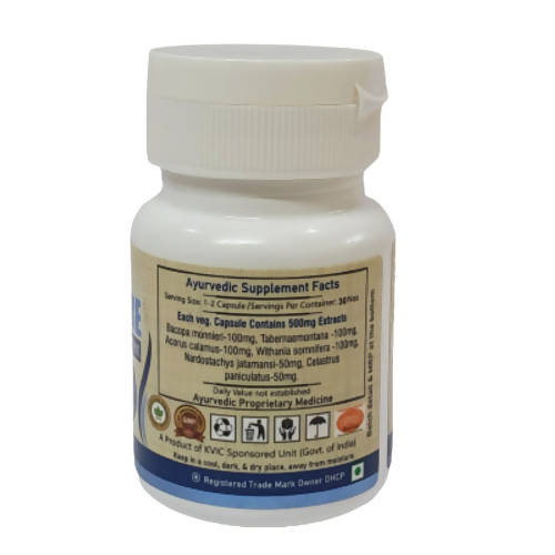 Deep Ayurveda Nervocare 500mg Veg Capsules - Swadesiicart