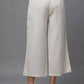Juniper Women's Natural Solid Wide Leg Palazzo | Swadesiicart