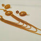 White Kemp Layer mugappu Necklace Set - Mokshi Collections