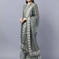 Myshka Women Grey Ethnic Motifs Printed Kurta with Shararas With Dupatta Set | Swadesiicart