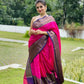 DEIANA'S Beautiful Designer Golden zari Soft Lichi Silk Saree - Pink - Swadesiicart