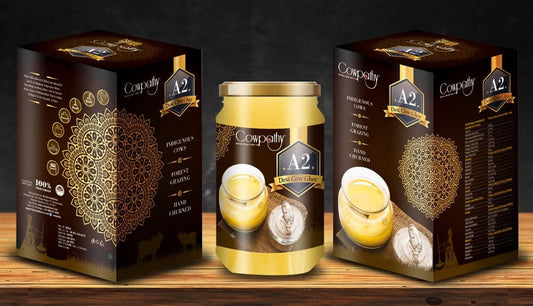 Cowpathy A2 Desi Cow Ghee | Made With Pure A2 Milk | Traditional Curd Churned Ghee | Swadesiicart