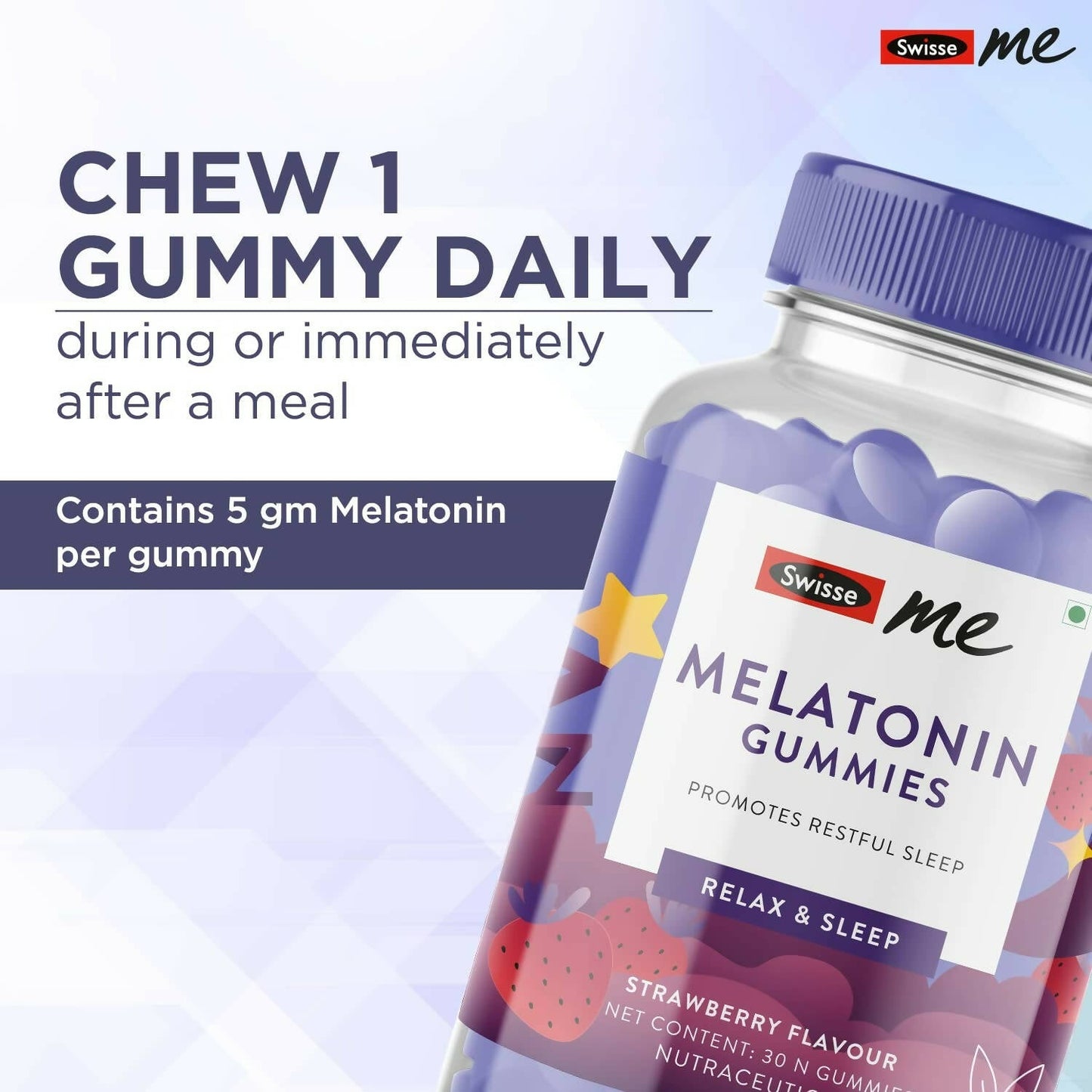 Swisseme Melatonin Gummies For Restful Sleep - Swadesiicart