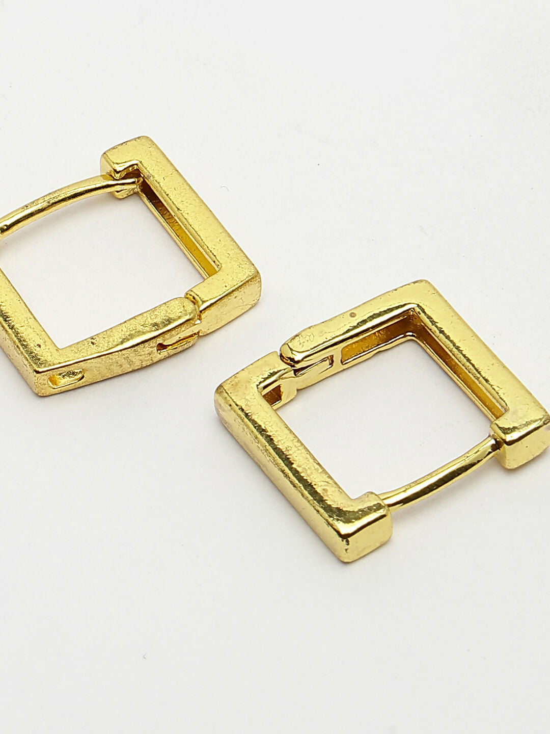 NVR Men's Set of 3 Multicolor Rhodium-Plated Geometric Shape Stainless Steel Hoop Earrings - Swadesiicart