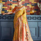 Vishnu Weaves Women's Yellow Paithani Patola Silk Zari Woven Saree with Unstitched Blouse - Swadesiicart