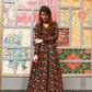 Aayaa Pure Ab Cotton Gown With Heavy Digital Print - Multi Color