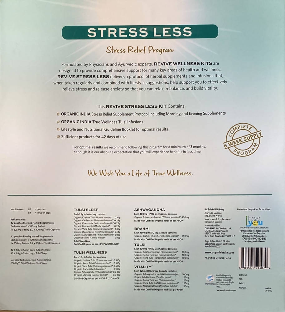 Organic India Revive Stress Less | Swadesiicart