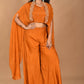 Morchari Women And Hand Embroidery Palazzo Set-Mustard - Swadesiicart