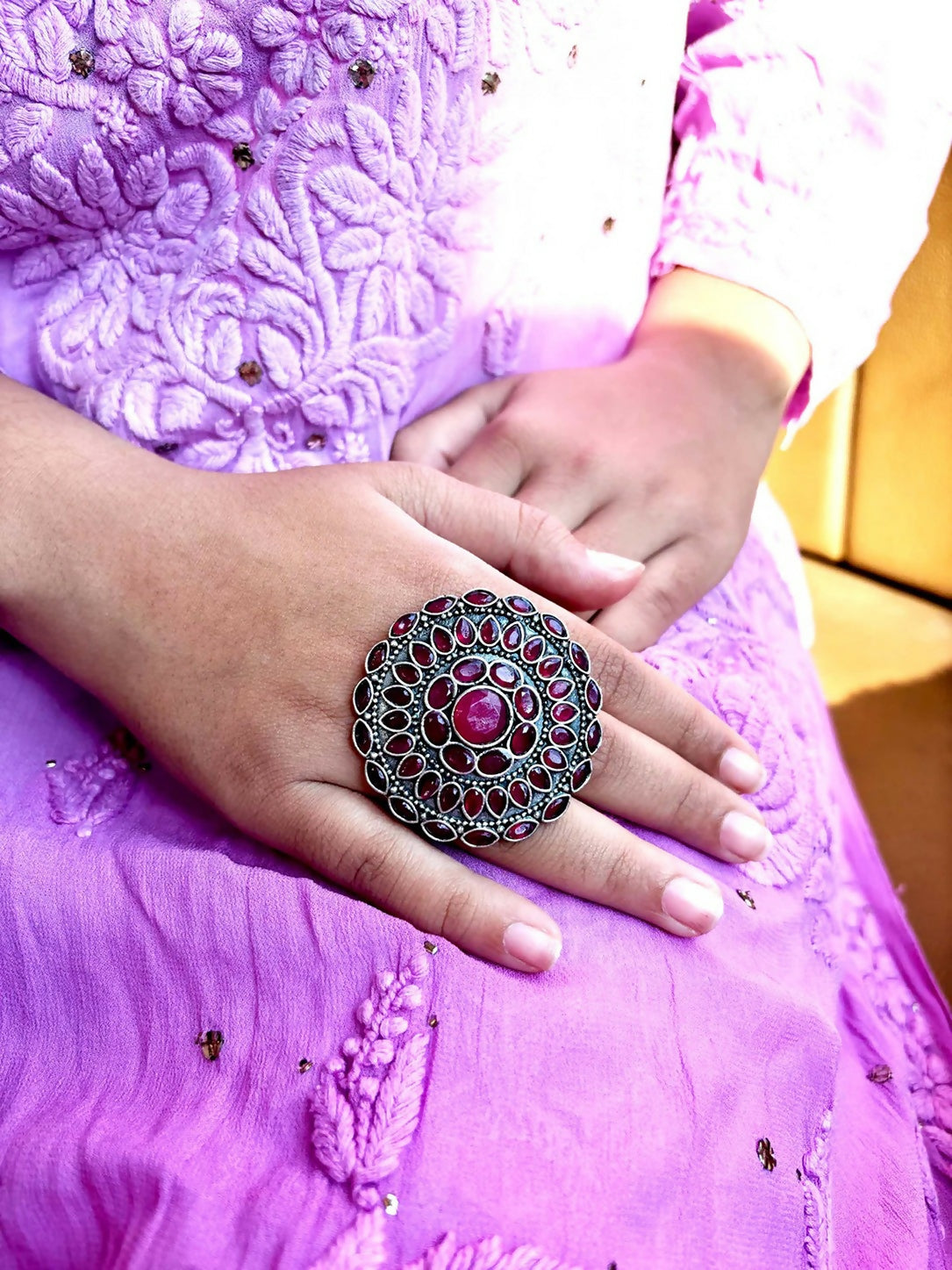 Joban Fashion Monalisa Stone Big Size Finger Ring | Swadesiicart