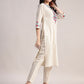 Aavyora Women's Off-White Embroidered Cotton Flex Co-Ord Set - Swadesiicart