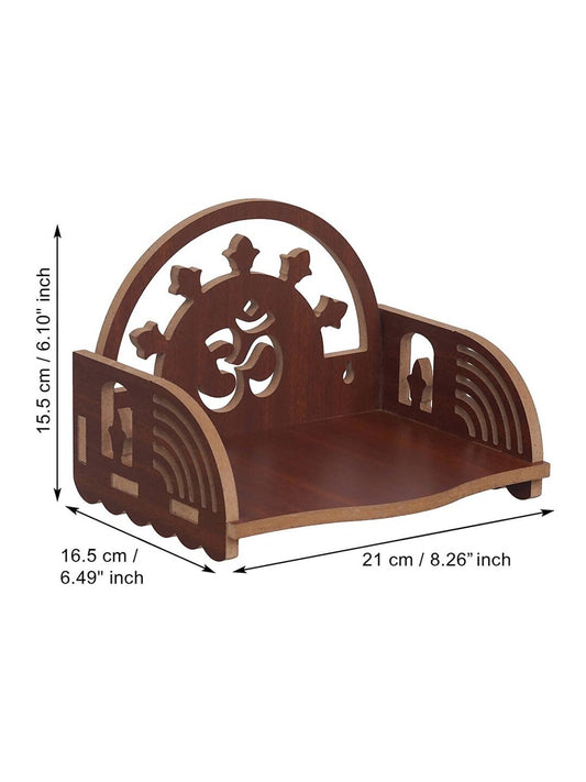 eCraftIndia Brown MDF Wooden Pooja Temple | Swadesiicart