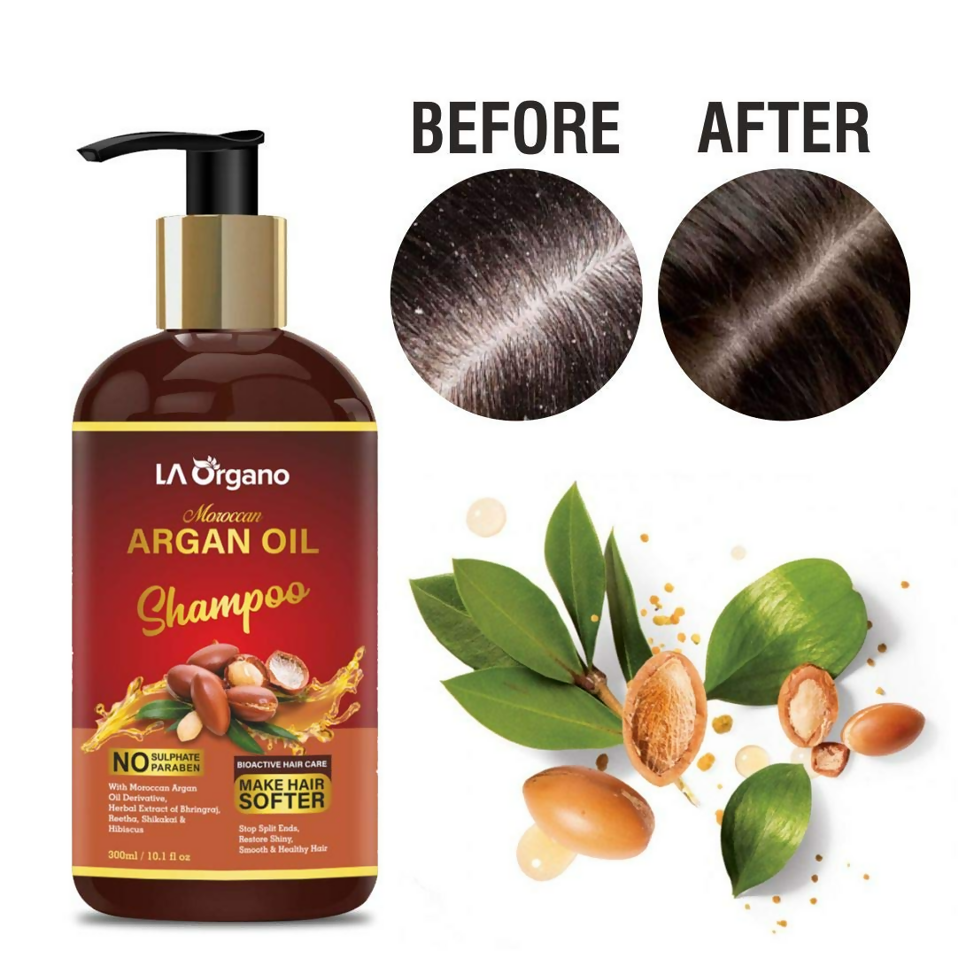 LA Organo Moroccan Argan Hair Shampoo | Swadesiicart