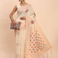 Shree Shyam Fashion Linen Cotton Off White Saree