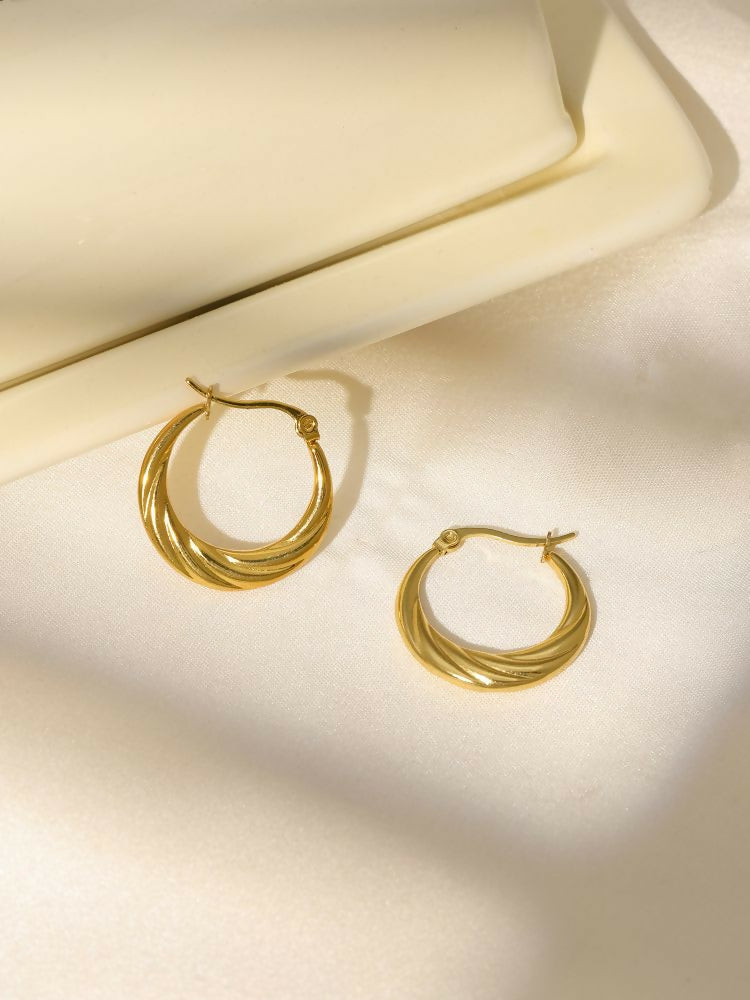 Golden Hoops Women - Ruby Raang | Swadesiicart