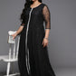 Ahalyaa Women's Traditional wear Kurta Set - Black | Swadesiicart