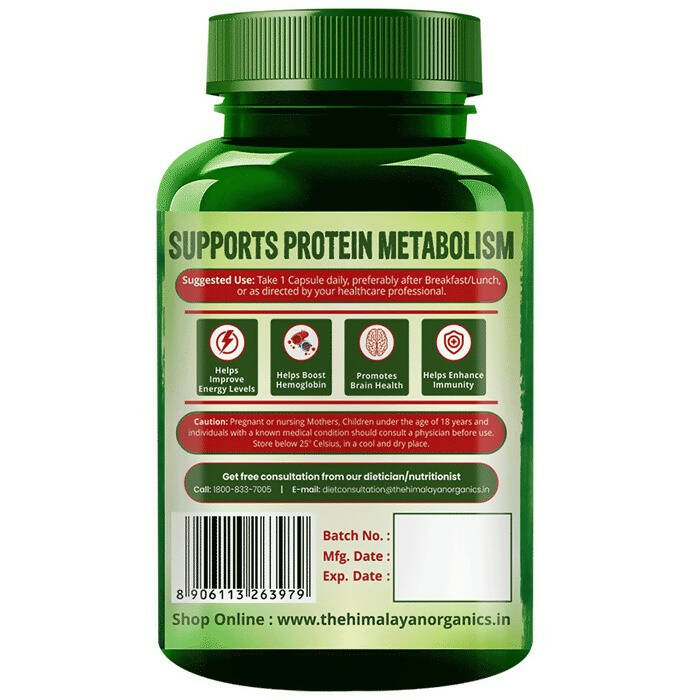 Himalayan Organics Plant-Based Vitamin B6 Capsules - Swadesiicart