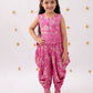 Lil Drama Khilkhilahat Pink Top and Dhoti Set For Girls | Swadesiicart