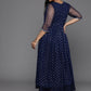 Ahalyaa Women's Traditional wear Ethnic Dress - Navy Blue | Swadesiicart