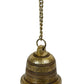 CraftVatika Gold-Toned Brass Hanging Bell with Attached Chain & Hook | Swadesiicart