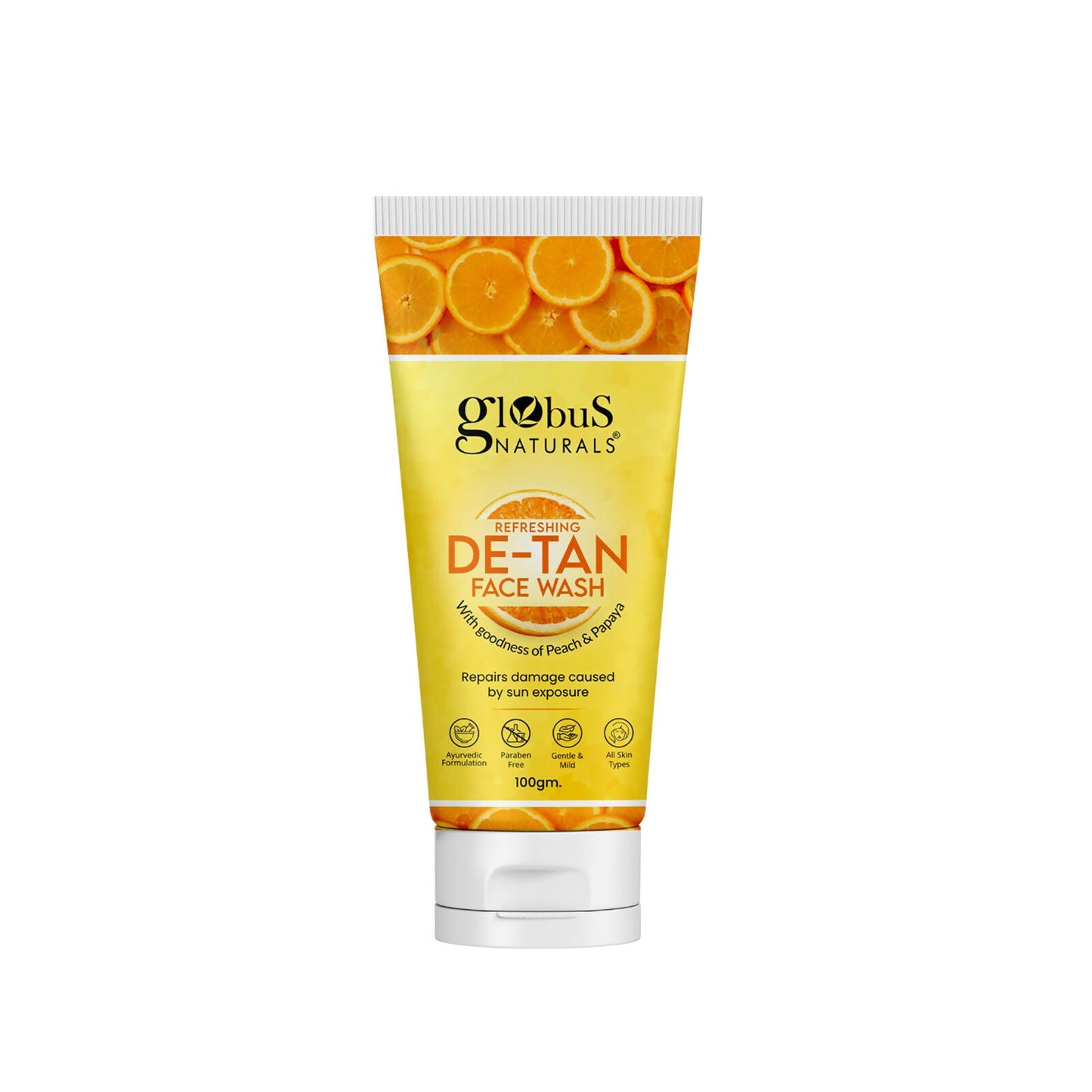 Globus Naturals De Tan Face Wash, Suitable For All Skin Types | Swadesiicart