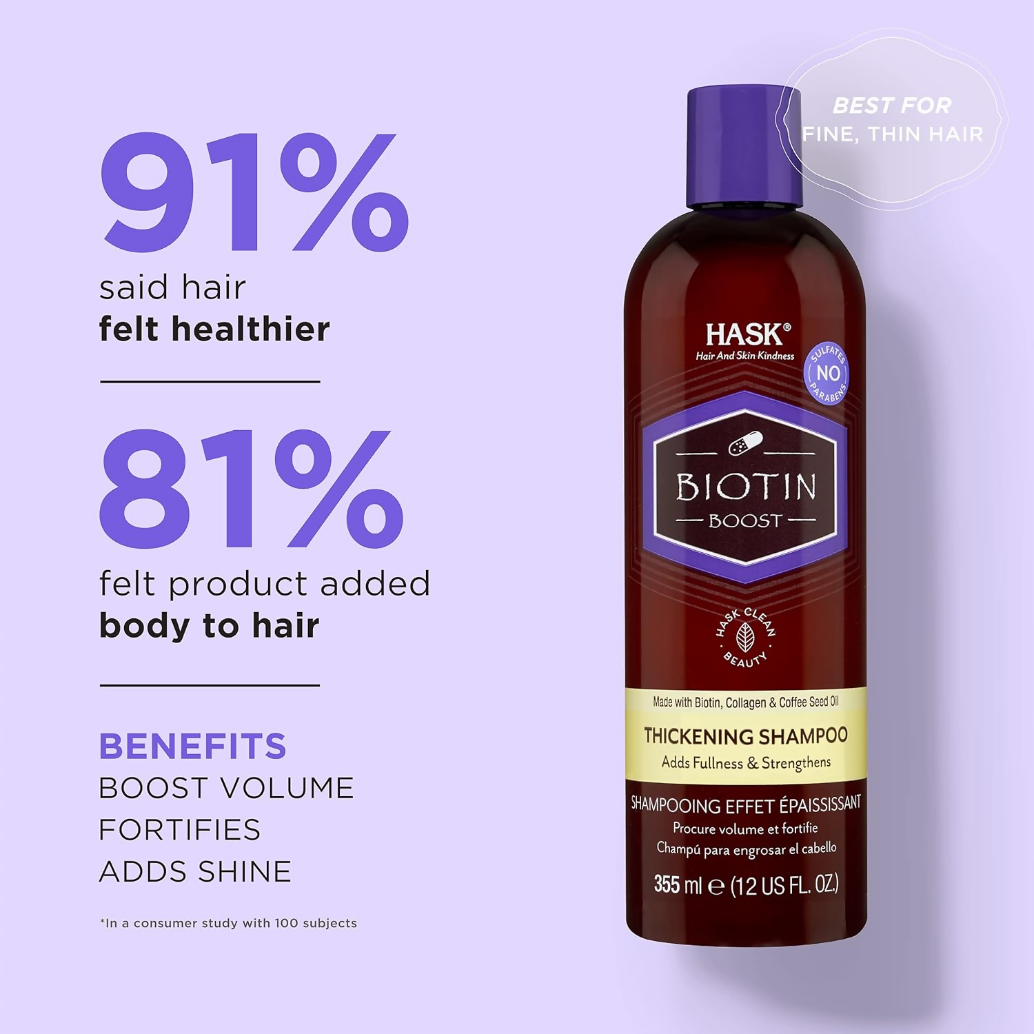 HASK Biotin Boost Thickening Shampoo | Swadesiicart