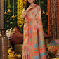Shree Shyam Fashion Linen Cotton Off White Saree